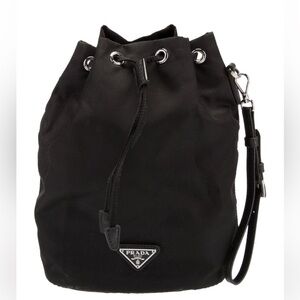 Pre-Loved Prada Re-Nylon Pouch Bag Black